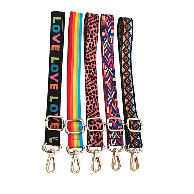 Meetee B-J212 New Color Ethnic Style 2.5cm Narrow Shoulder Strap Small Bag Replacement Diagonal Strap
