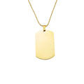 Wholesale Customizable Men's Stainless Steel Dog Tag Pendant Necklace Gold Plated Link Chain Classic Style