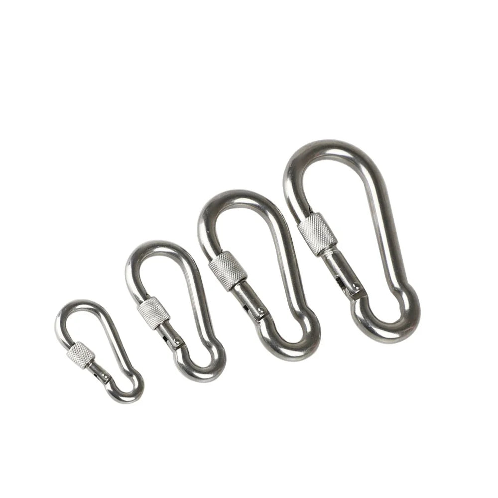 Rigging Hardware Lock Carabiner Hook SS304 Spring Snap Hook Carabiner 7x70mm