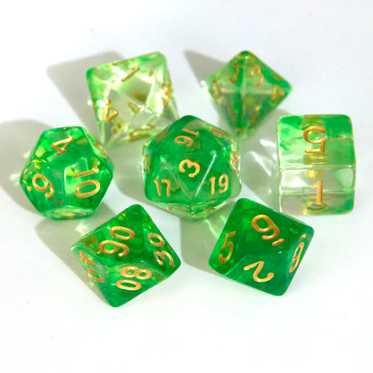 Wholesale Polyhedral RPGS Table Top Games Green Dungeons & Dragons Dice