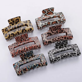 MIO New Trendy Leopard Classic 8cm Hair Claw Clip Women Accessories Daily Hair Decoration for Thick Hair Popular Style