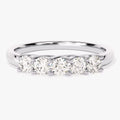Custom Five Stone Stackable Diamond Rings 14k Gold Halo Ring Lab Grown Diamond Jewelry for Women Men
