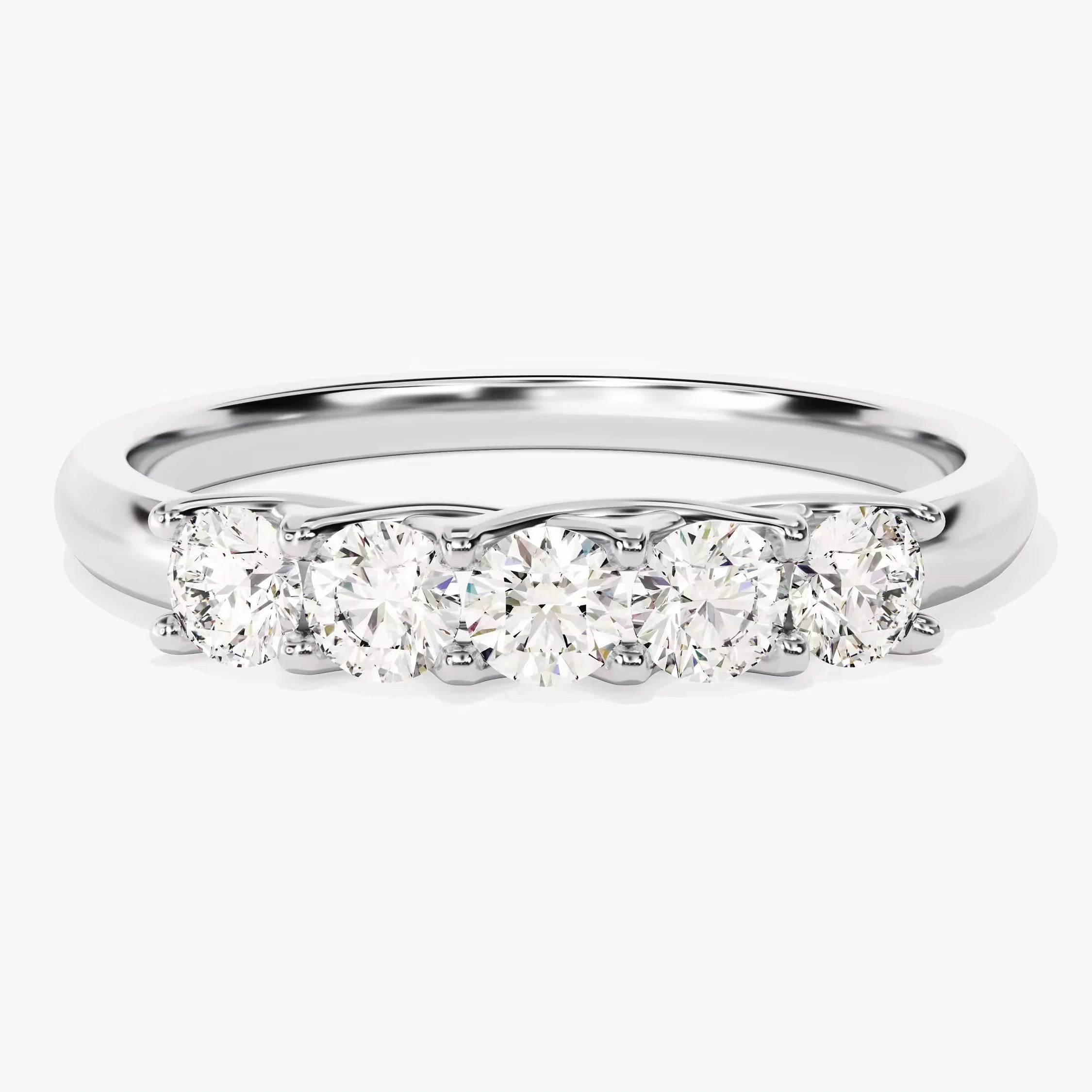 Custom Five Stone Stackable Diamond Rings 14k Gold Halo Ring Lab Grown Diamond Jewelry for Women Men