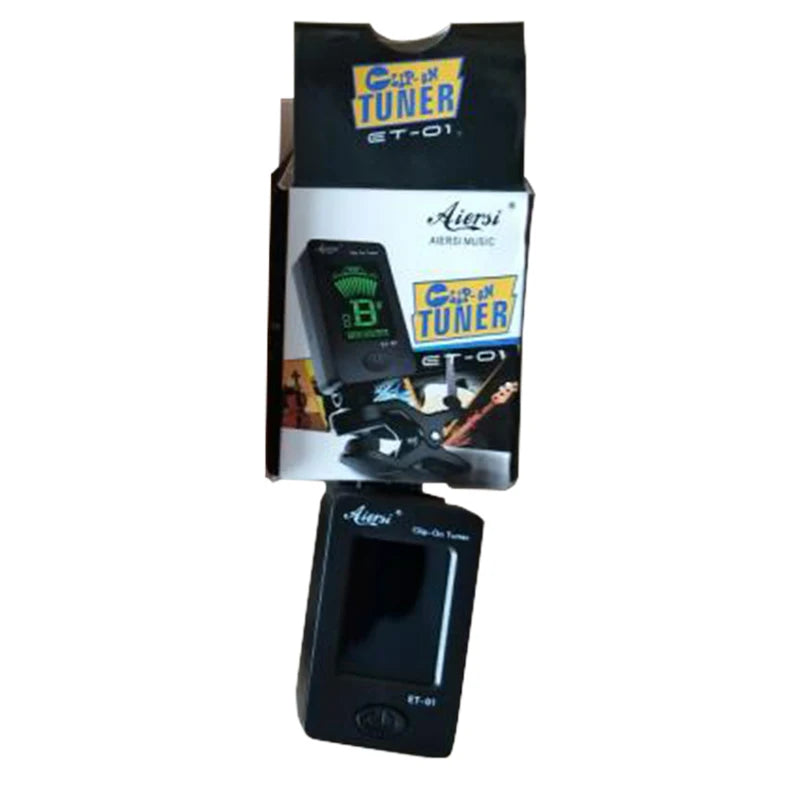 Hot Sale Custom Aiersi Brand Clip on Tuner Chromatic for Guitar Ukulele Violin Bass Cheap Price Digital Adjuster Made in China