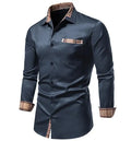 Wholesale Fashion Design Long Sleeve Men's Slim Formal Casual Business Shirt Male Dress Shirts