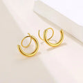 Popular Custom Earrings Quality 18k Gold Plated Stainless Steel Piercing Hypoallergenic Double Twist Hoops for Women
