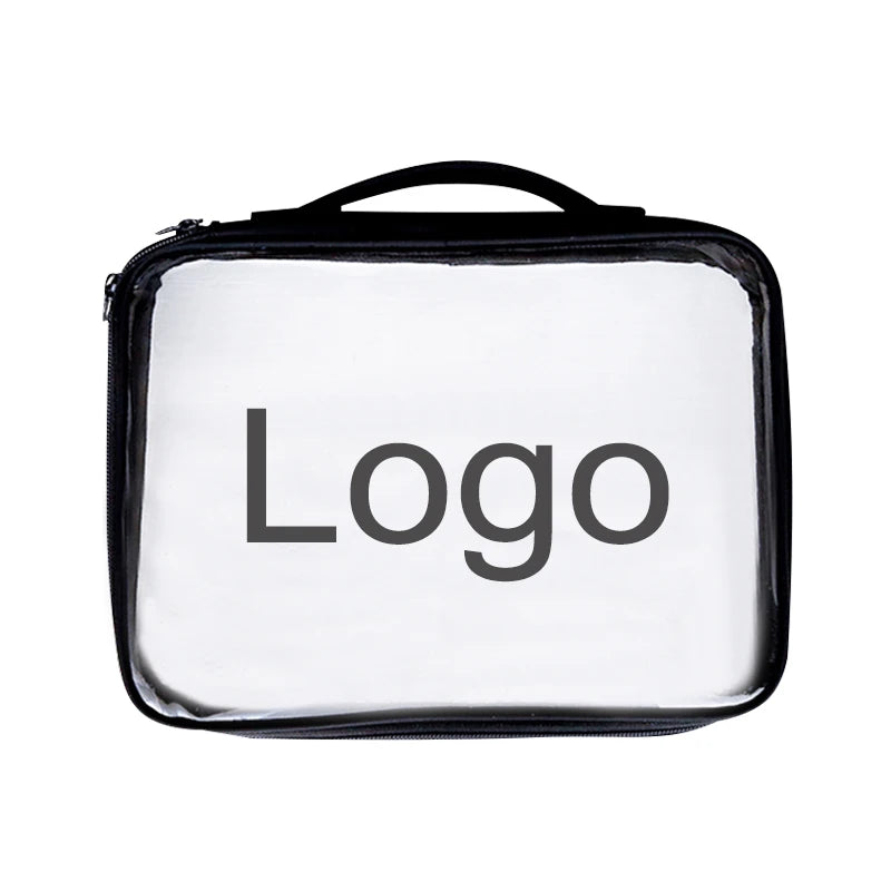 Hot Sale Clear Transparent PVC Cosmetic Bag Waterproof Clear Cosmetics Makeup Bag Customized Travel Clear Clutch Bag