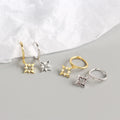 Bohemia CZ Gemstone Body Dainty 925 Sterling Silver Huggie Earrings Jewelry