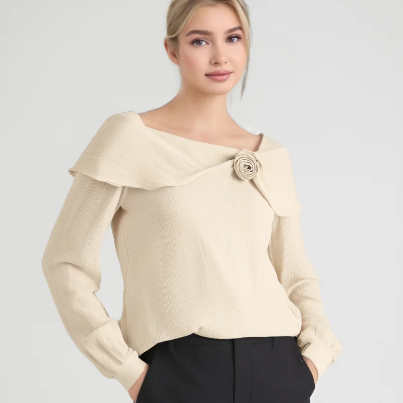 Women's Fashion Shirt Pullover Long Sleeve Layered Comfortable Breathable Fabric Summer Clothing Manufacturer Customization