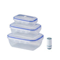 Reusable Leak Proof Lunch Bento Boxs Kitchen Refrigerator Plastic Vacuum Airtight Food Storage Containers With Lock Lid and Pump
