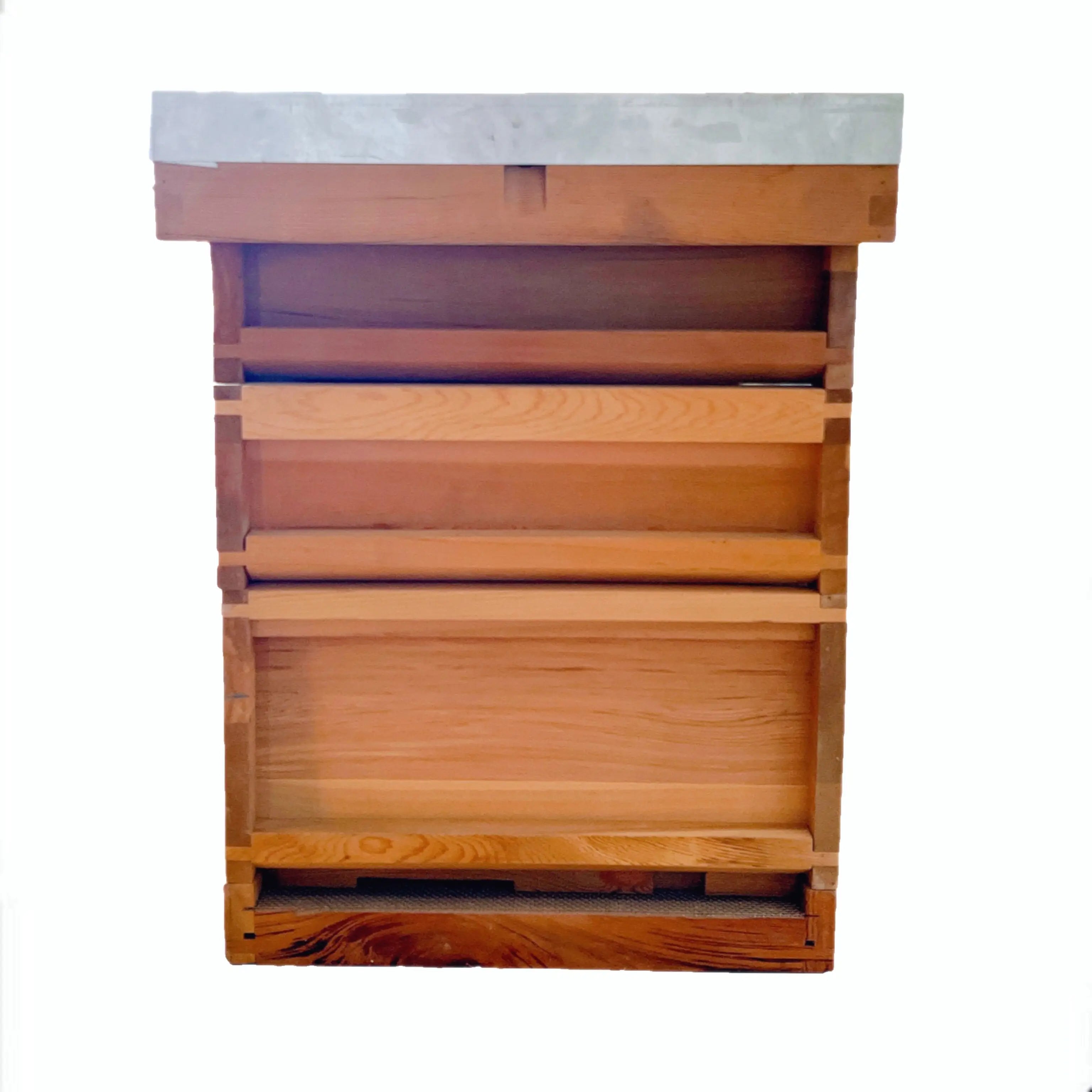 Chinabees UK Style 3 Layers Beehive Red Cedar Wood Timber