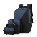 New Stylish Durable Boys Leisure Travel Laptop USB Charging School Bag Set of 3 Set School Backpack Kids for Middle School
