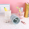 Simple Solid Color Student Pen Holder Storage Box Plastic Pen Holder Office Pen Holder