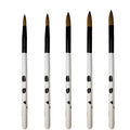 Factory Customized Cow Wood Handle Kolinsky/Nylon Acrylic Nail Application Brush New Design 3D Acrylic Pinceles for Nail Salon