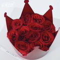 Recyclable Acrylic Water Proof Crown Flower Valentine Roses Gift Box for Bouquets