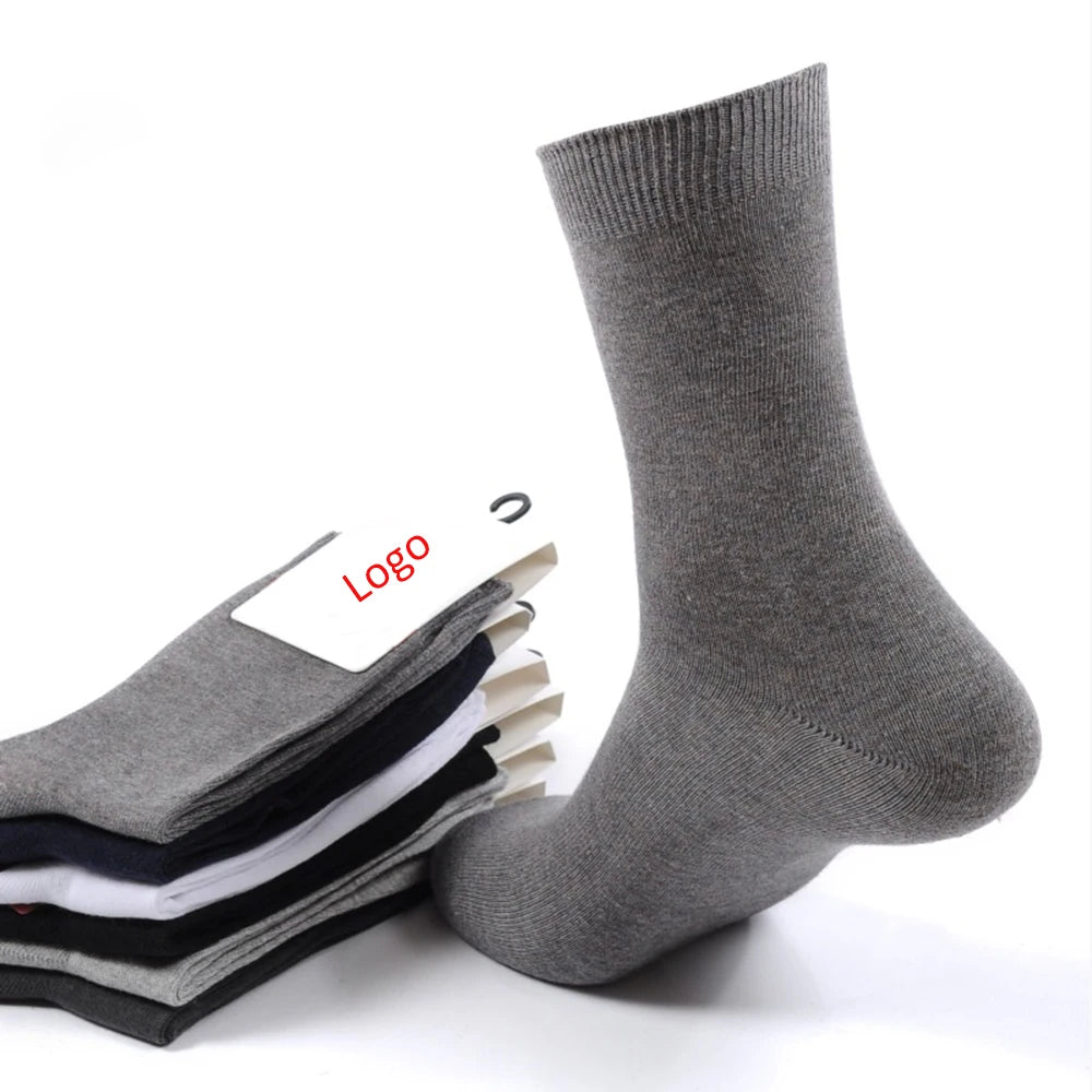 Thigh High Cotton Logo Custom Zhuji Black Adults Bulk Dress Long Boots Socks Men