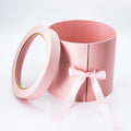 High Quality Cardboard Hot Stamping & Embossing Cylinder Paper Tube Custom Logo Pink Round Eco-friendly Gift Box for Rose Flower