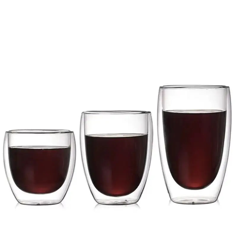Double Wall Insulated Glass Coffee for Mugs Large Cups for Tea Latte Cappuccino Espresso for Parties