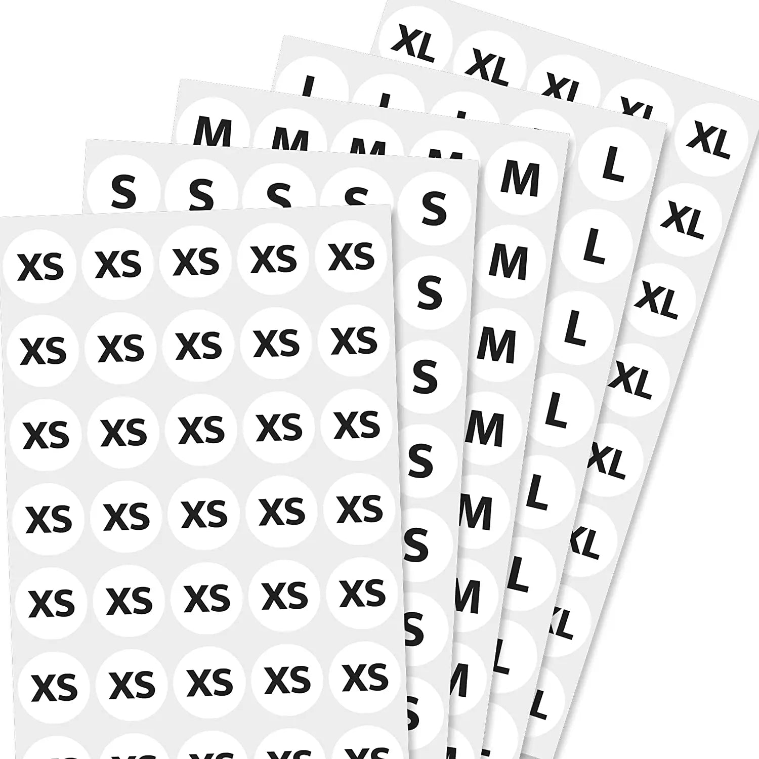 Custom Private Number Size Labels for Clothing Adhesive Sticker Use for Shoes and Exhibitions