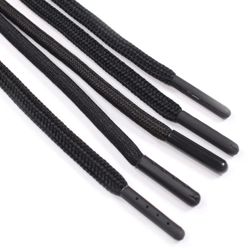 Factory Price Hot Sale 5mm Round Shoelaces Custom Black Drawcords Colorful Sports Laces