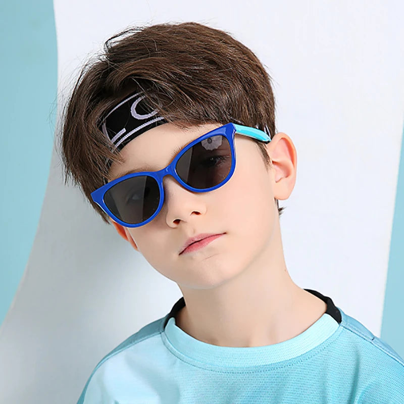 New UV400 Polarized Silicone Material Boys Girls Shades Flexible Kids Sunglasses Kids Sustainable Sunglasses