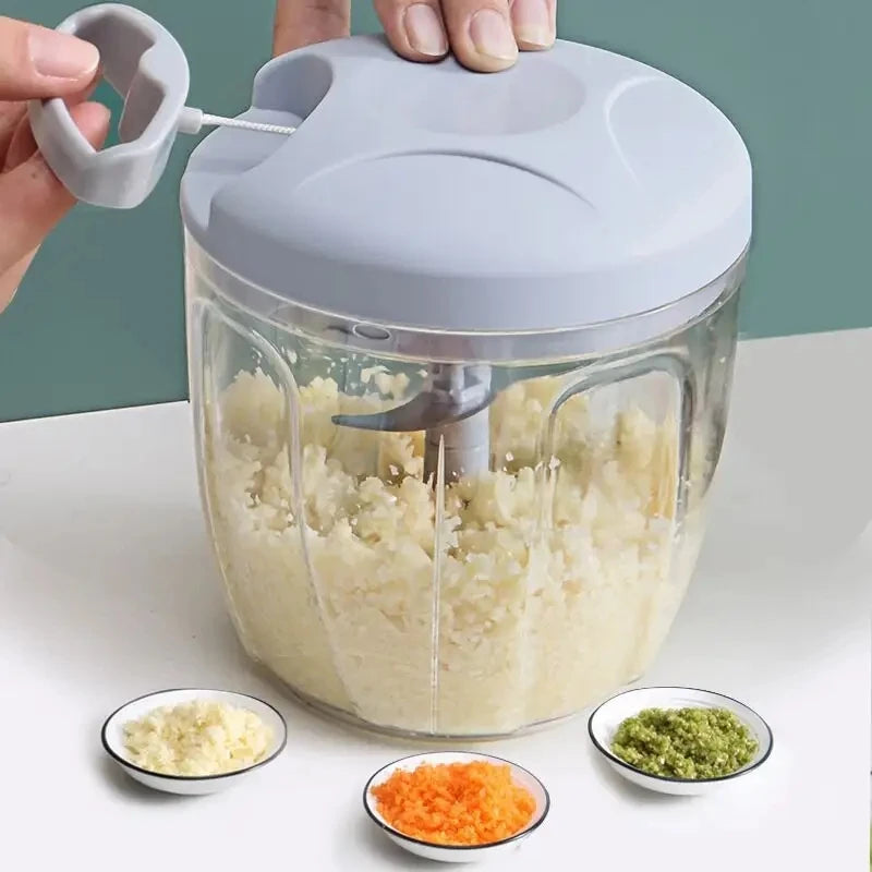 HandHeld Kitchen Tools Chopper Mini Garlic Crusher Hand Press Grinding Crusher Chopper Garlic Crusher Mincer Grinder Garlic