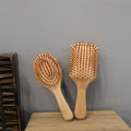Eco-Friendly Biodegradable Healthcare Hair Brushes Tools Wide Tooth Scalp Products Natural Bamboo Massage Comb Wood Hair Brush