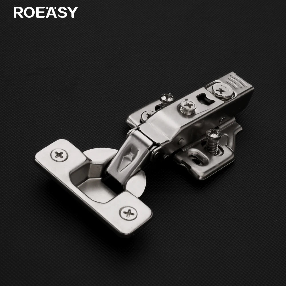 Iron Furniture Hinges for Kitchen Wardrobe School & Hospital Use-Hydraulic Soft-Closing 3D Adjustable Copper Nickel Finish