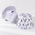 Bulk Reversible Bucket Hat One Side With Custom Embroidery Logo One Side Full Printed  100% Organic Cotton Reversible Bob Hat