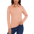 Custom Women Polo Shirts Long Sleeve Casual Polyester Moisture Absorbent Sweatshirt Pullover Hiking