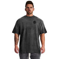 Custom Logo Fashion Breathable Oversized O NECK Printed Men's Cotton Summer Fitness Gym Sports Short Sleeve Shirt