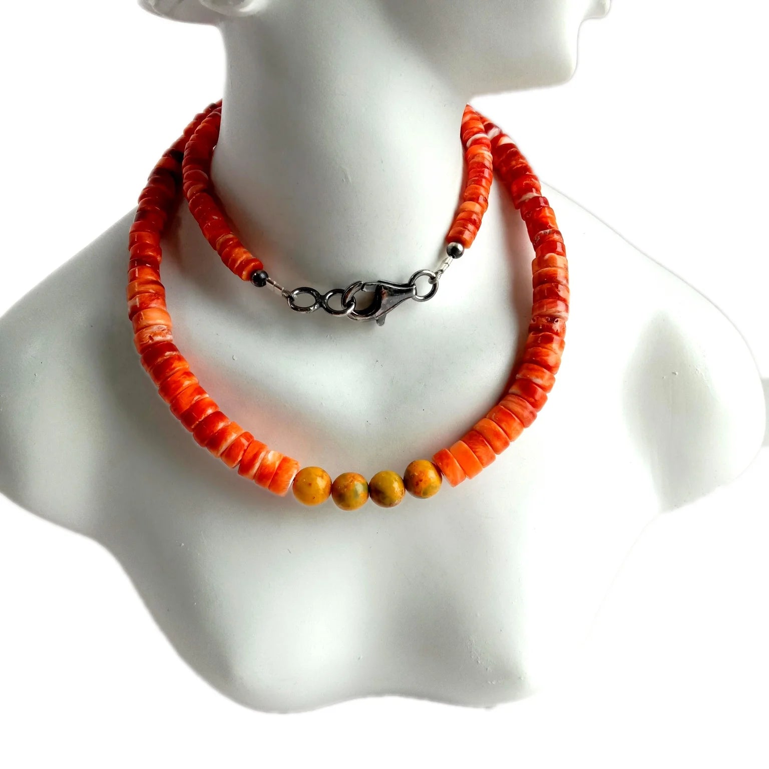 Natural spiny oyster and bumblebee 925 Sterling Silver Necklace Elegant Mothers Day Gift friend Friend