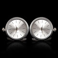 Popular Stainless Steel Luxury Cufflinks for Men Watch Clock Cufflinks for Groom Wedding MegaBDM