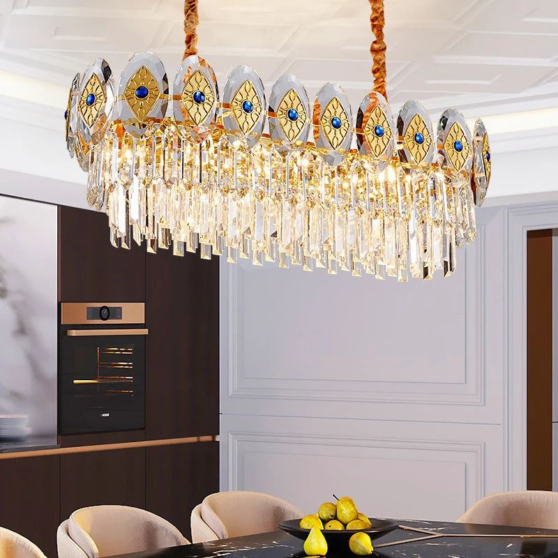 Light Luxury Chandelier Post-Modern Crystal Lamp Nordic Minimalist Living Room Lamp Dining Room Chandelier Bedroom Lamp