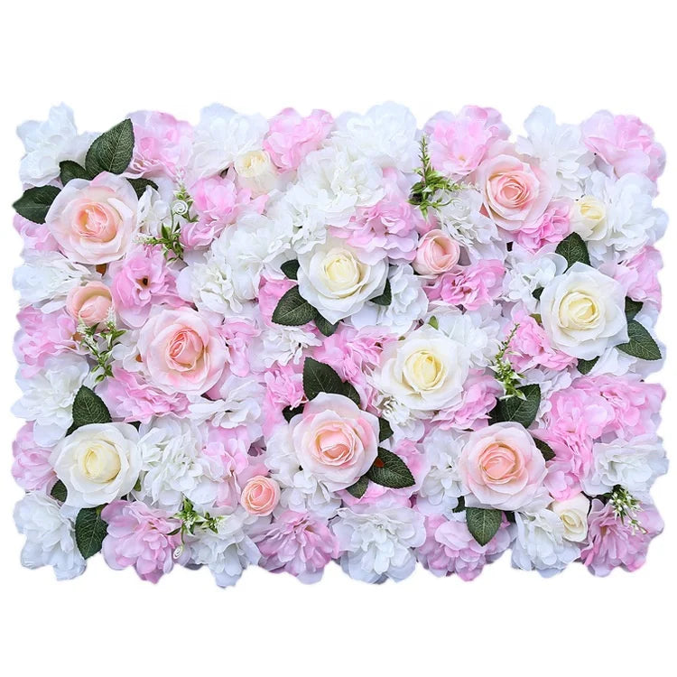 Wholesale Silk Flower Panel 40*60 cm Artificial Flower Wall Backdrop Panels for Wedding Decoration