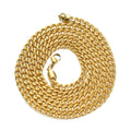 SC014  5mm Stainless Steel Cuban Link Chain Hip Hop Mens Necklace Chain