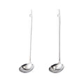 Good Quality Kitchen Tools Large Size Long Handle Gold Plated Stainless Steel Hot Pot Soup Spoon Slotted Ladle