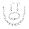 DBCA105 Hot Sale Fashion Pearls Jewelry Set Pearls Necklace Earrings Bracelet Set