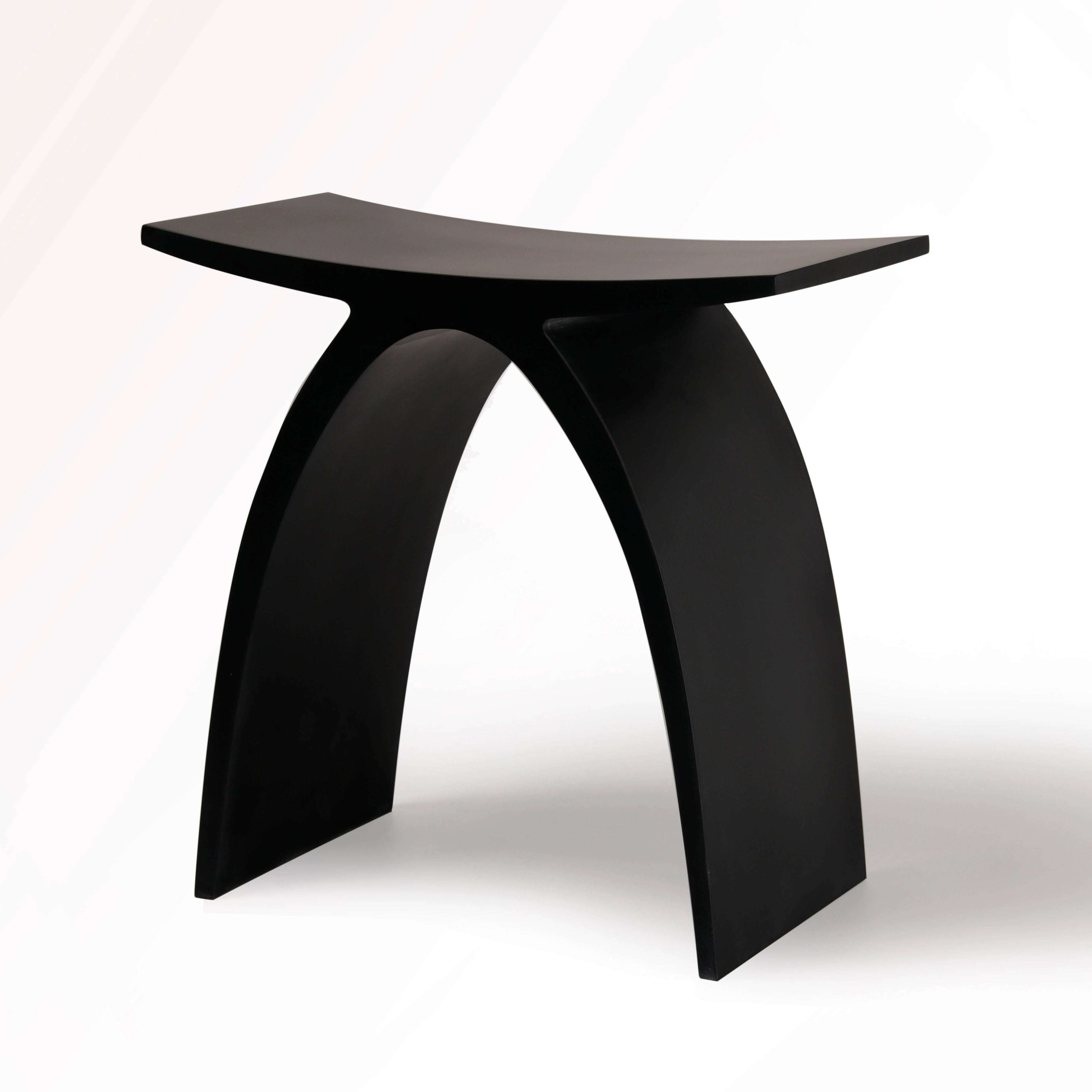 Italian Designed Modern Solid Surface Shower Bench Stool Black Nordic Artificial Stone Contemporary Style Gm Stone Brand 5-Year