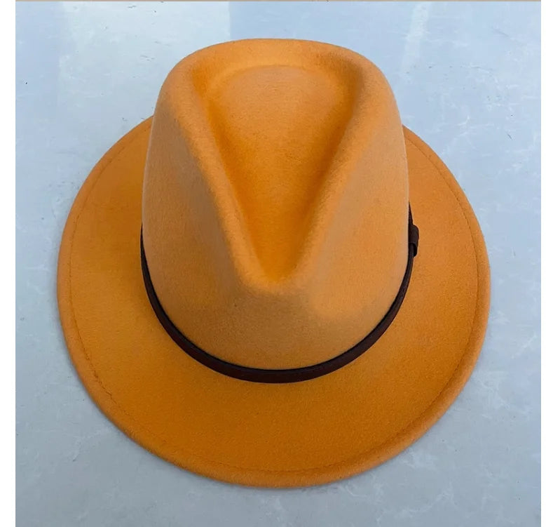 ND104 Adult Woolen Fedora Hat Gentleman Wool Caps Party Felt Wool Fedora Hat Allmatch Wool Felt Hat