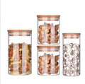 200ml 250ml 300ml 400ml 500ml 600ml 750ml 1000ml 2100ml Borosilicate Glass Food Storage Jar With Bamboo Lid