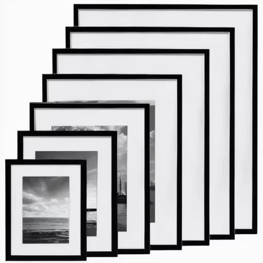 Modern Luxury A4 Black Wood Photo Frame 12x16 UV Freestanding Wall Mountable for Home Use Picture Certificates Wall Hanging Art