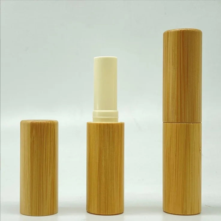 3G Bamboo Lipstick Tube Packaging DIY Natural Bamboo and Wood Makeup Jars for Mascara Eye Cream Blush