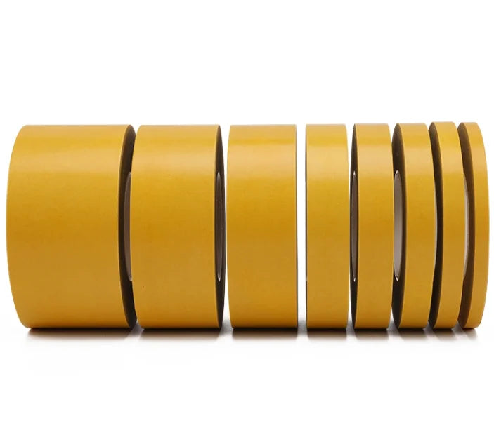 Acrylic Double Sided Heat Resistant Tape PET Backing Yellow Release Paper Die Cut -20~120 Temperature Resistance