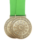 Wholesale Custom Design Personalized Zinc Alloy Casting Sport Marathon Ribbon Medal Souvenir for Festive Celebrations