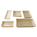 Rectangular Wooden Fruit Storage Box Microwaveable Rectangle Fruit Blooming Container