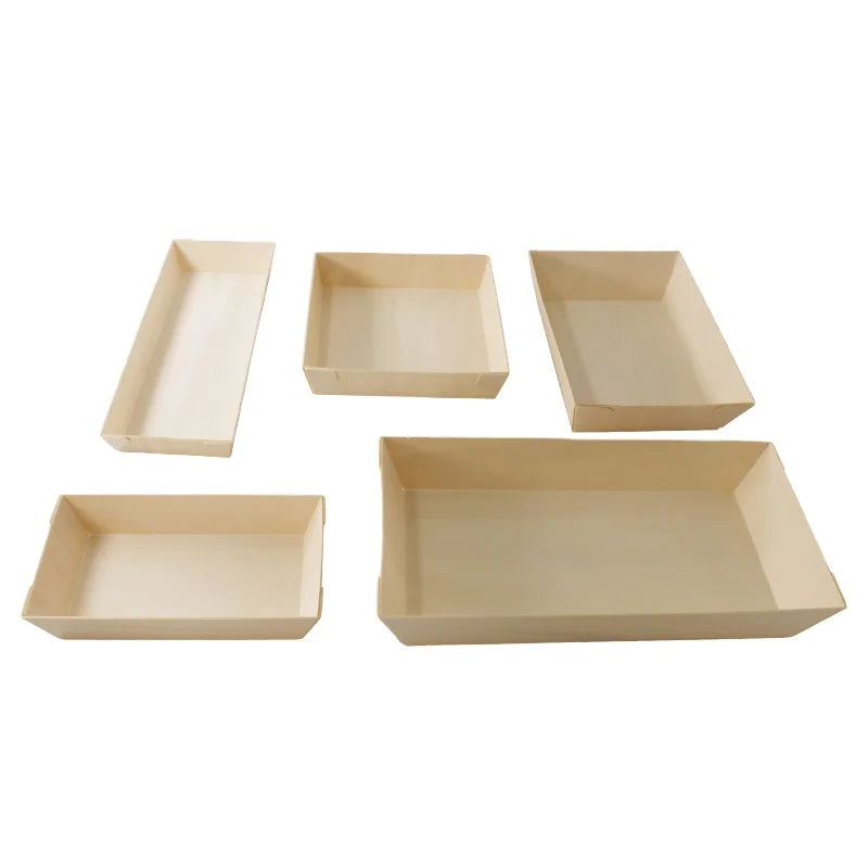 Rectangular Wooden Fruit Storage Box Microwaveable Rectangle Fruit Blooming Container