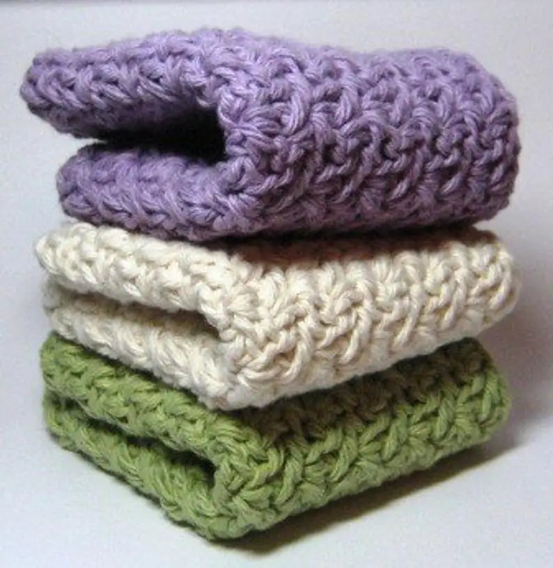 Y-F Cleaning Suppliers Ecru Wash Cloths Crocheted Cotton Dish Cloths Fresh Neutral Kitchen Dishcloth
