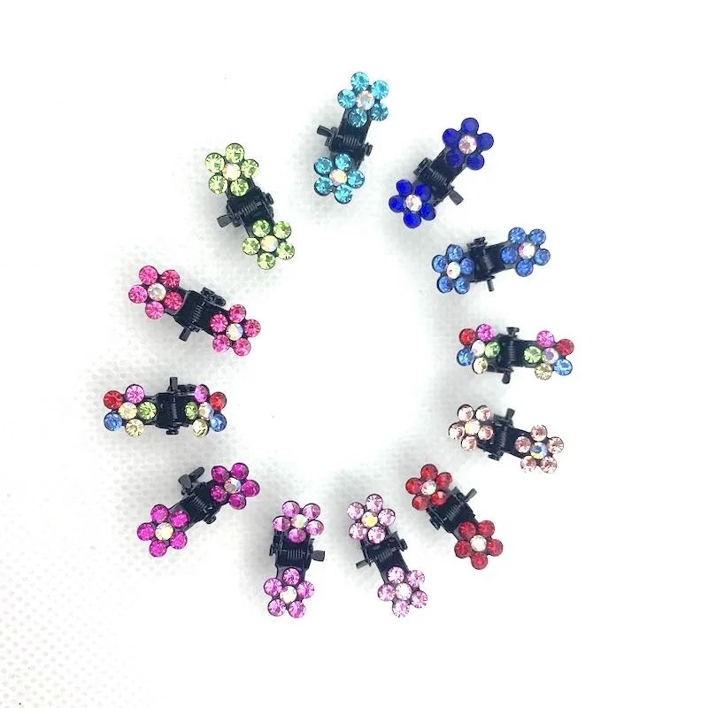 Small Crystal Bridal Hair Pins Alloy Butterfly Shape Hair Claw Clips Rhinestone Bling Barrette Girls' Wedding Hair Accessories