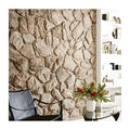 Waterproof 3D Bump Cultural Exterior Wall Tiles Disorderly Shaped Lightweight Ceramic Tiles for Hotel Decor Made of PU Material